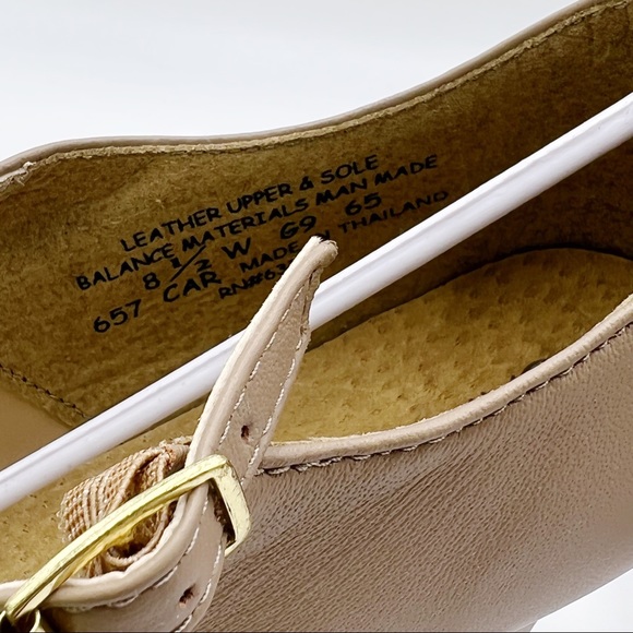 8.5W 8.5 WIDE Capezio # 657 Manhattan Xtreme Caramel Leather Tap Dance Shoes - Picture 13 of 14